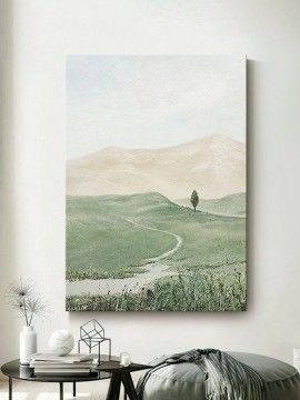paisaje abstracto Montes árbol arte de la pared minimalismo Pinturas al óleo